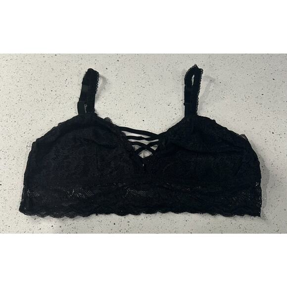 Maurice’s Other - MAURICES BRALETTE BRA Black Stretch LACE WIRE FREE Size 1
